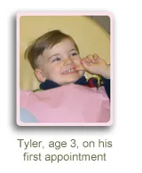 Tyler, age 3, on his first appointment